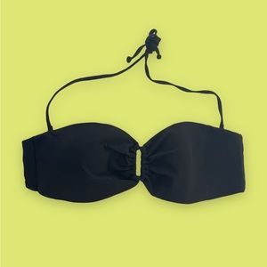 NWT Zara Black Bikini Halter Tube Top Size Large